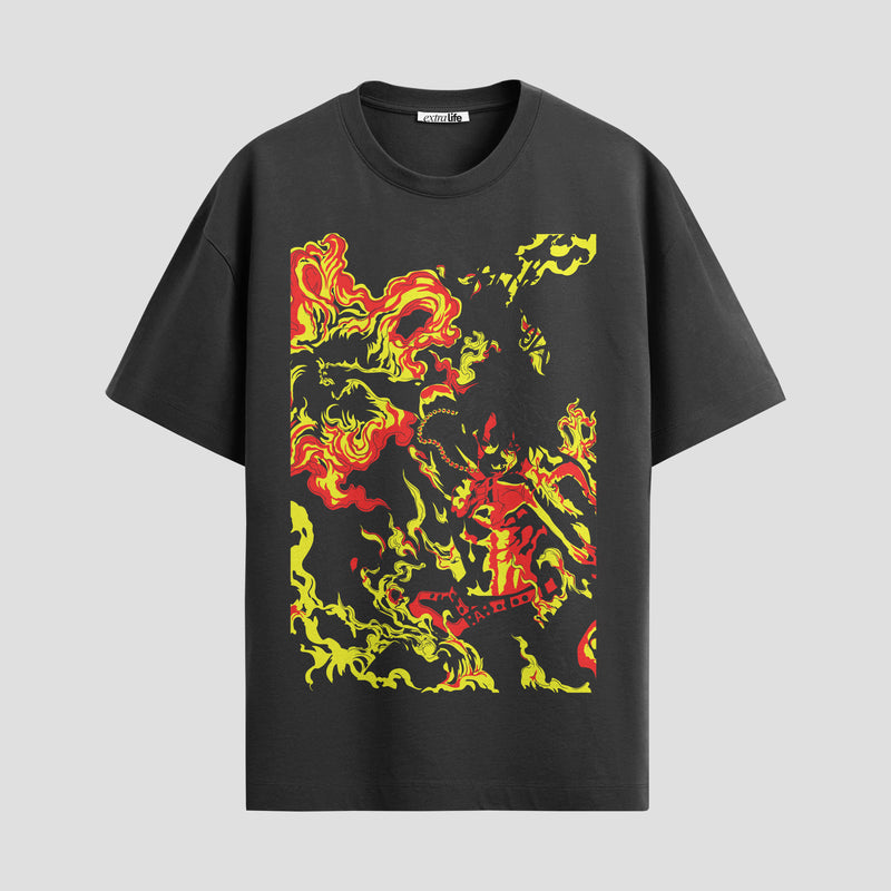 Playera urbana de anime y gaming ExtraLife MX, corte Standard Fit unisex ligero y transpirable en color Deep Black y Pure White, ropa de uso diario para gym y casual.