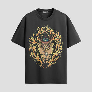 Playera urbana de anime y gaming ExtraLife MX, corte Standard Fit unisex ligero y transpirable en color Deep Black y Pure White, ropa de uso diario para gym y casual.