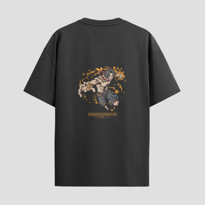 Playera urbana de anime y gaming ExtraLife MX, corte Standard Fit unisex ligero y transpirable en color Deep Black y Pure White, ropa de uso diario para gym y casual.