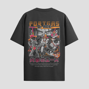 Playera urbana de anime y gaming ExtraLife MX, corte Standard Fit unisex ligero y transpirable en color Deep Black y Pure White, ropa de uso diario para gym y casual.