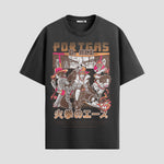 Playera urbana de anime y gaming ExtraLife MX, corte Standard Fit unisex ligero y transpirable en color Deep Black y Pure White, ropa de uso diario para gym y casual.