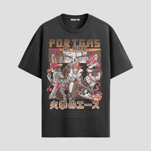 Playera urbana de anime y gaming ExtraLife MX, corte Standard Fit unisex ligero y transpirable en color Deep Black y Pure White, ropa de uso diario para gym y casual.