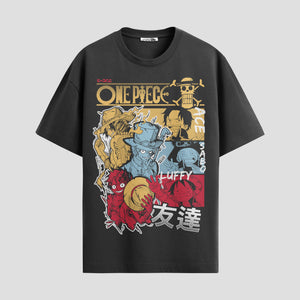 Playera urbana de anime y gaming ExtraLife MX, corte Standard Fit unisex ligero y transpirable en color Deep Black y Pure White, ropa de uso diario para gym y casual.