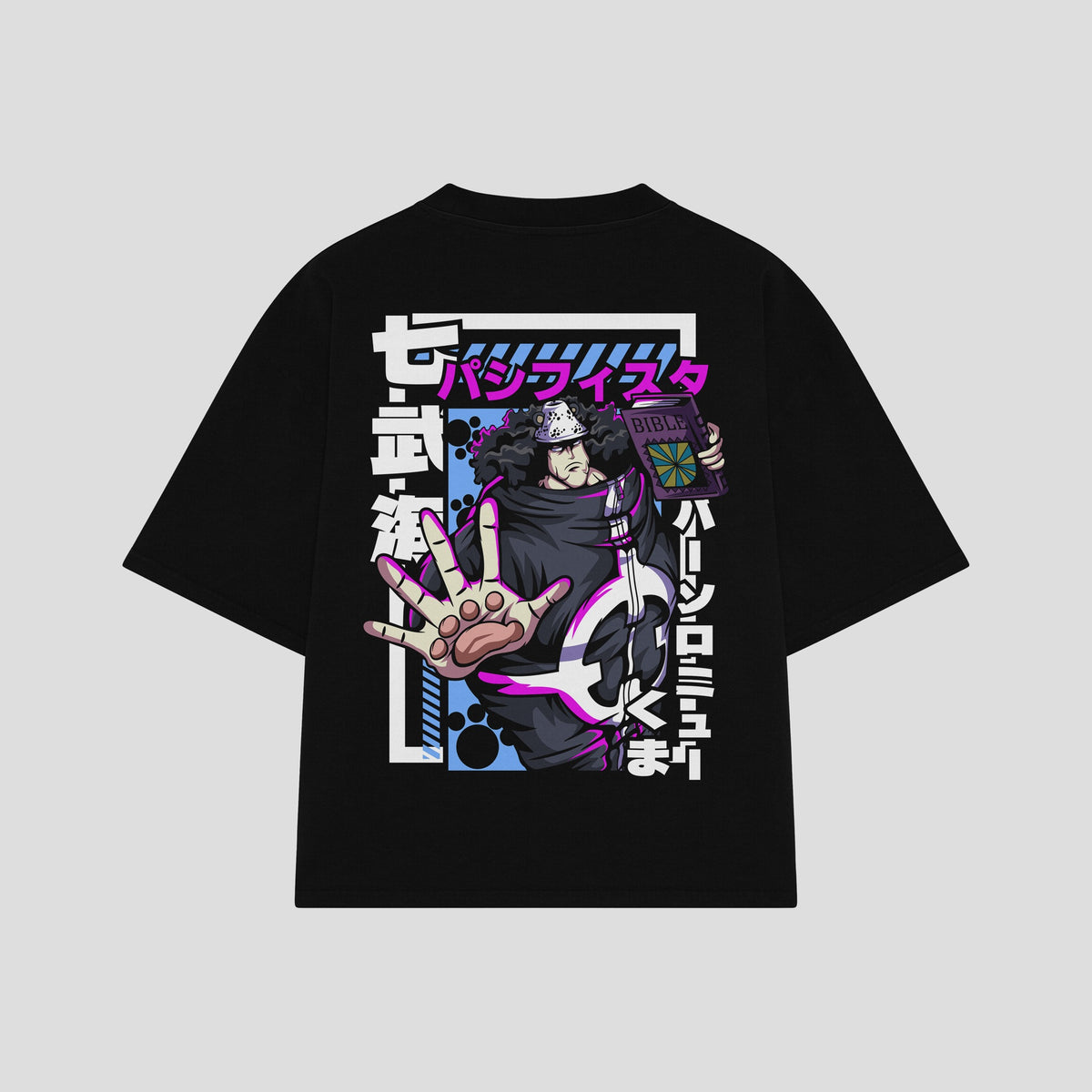 Playera streetwear premium de anime y gaming ExtraLife MX, corte oversized drop shoulder ligero y fresco en color Deep Black y Off-White, moda urbana mexicana de culto.