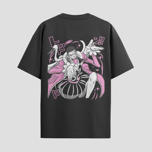 Playera urbana de anime y gaming ExtraLife MX, corte Standard Fit unisex ligero y transpirable en color Deep Black y Pure White, ropa de uso diario para gym y casual.