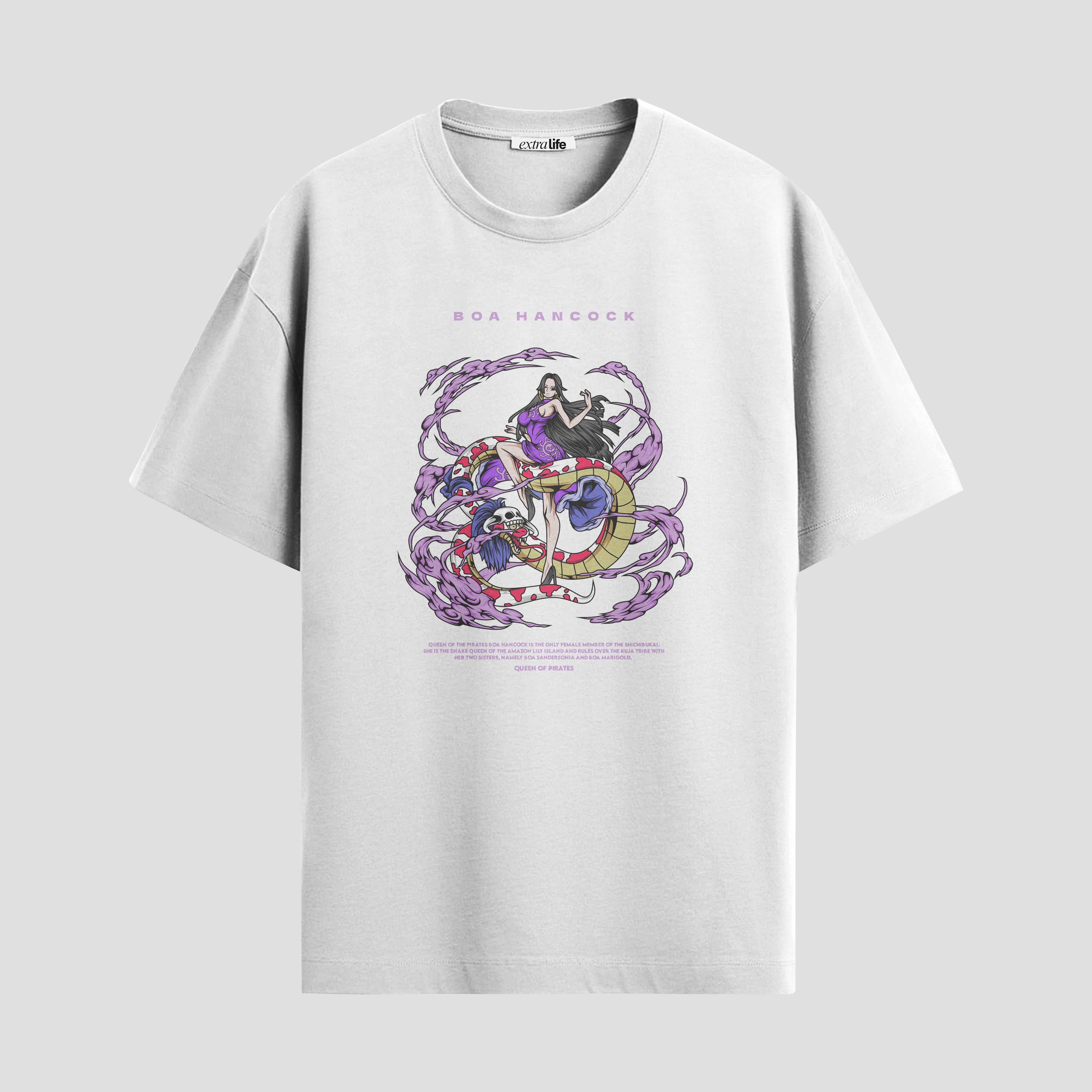 Playera urbana de anime y gaming ExtraLife MX, corte Standard Fit unisex ligero y transpirable en color Deep Black y Pure White, ropa de uso diario para gym y casual.