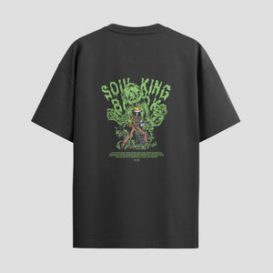 Playera urbana de anime y gaming ExtraLife MX, corte Standard Fit unisex ligero y transpirable en color Deep Black y Pure White, ropa de uso diario para gym y casual.