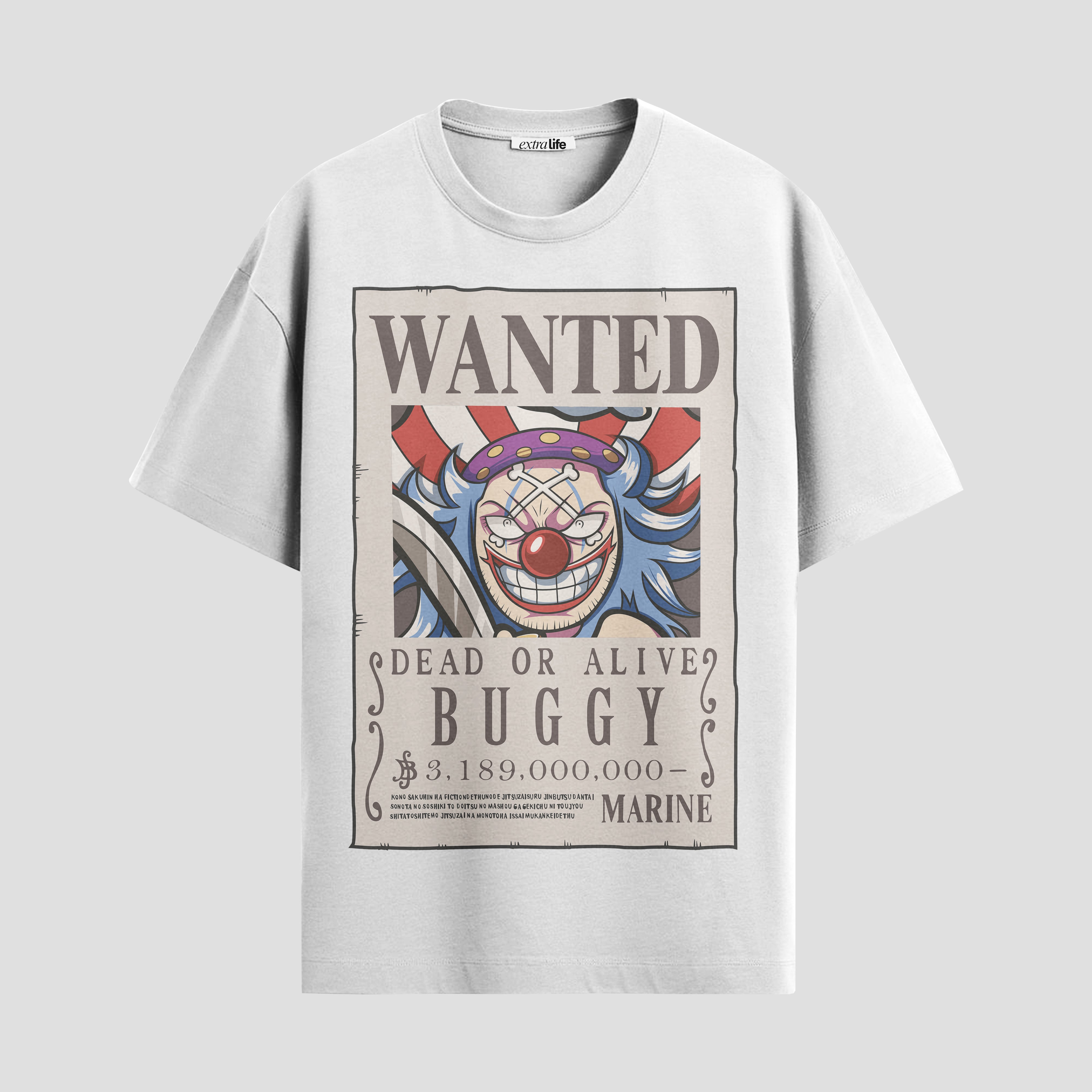 Playera urbana de anime y gaming ExtraLife MX, corte Standard Fit unisex ligero y transpirable en color Deep Black y Pure White, ropa de uso diario para gym y casual.