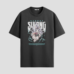 Playera urbana de anime y gaming ExtraLife MX, corte Standard Fit unisex ligero y transpirable en color Deep Black y Pure White, ropa de uso diario para gym y casual.