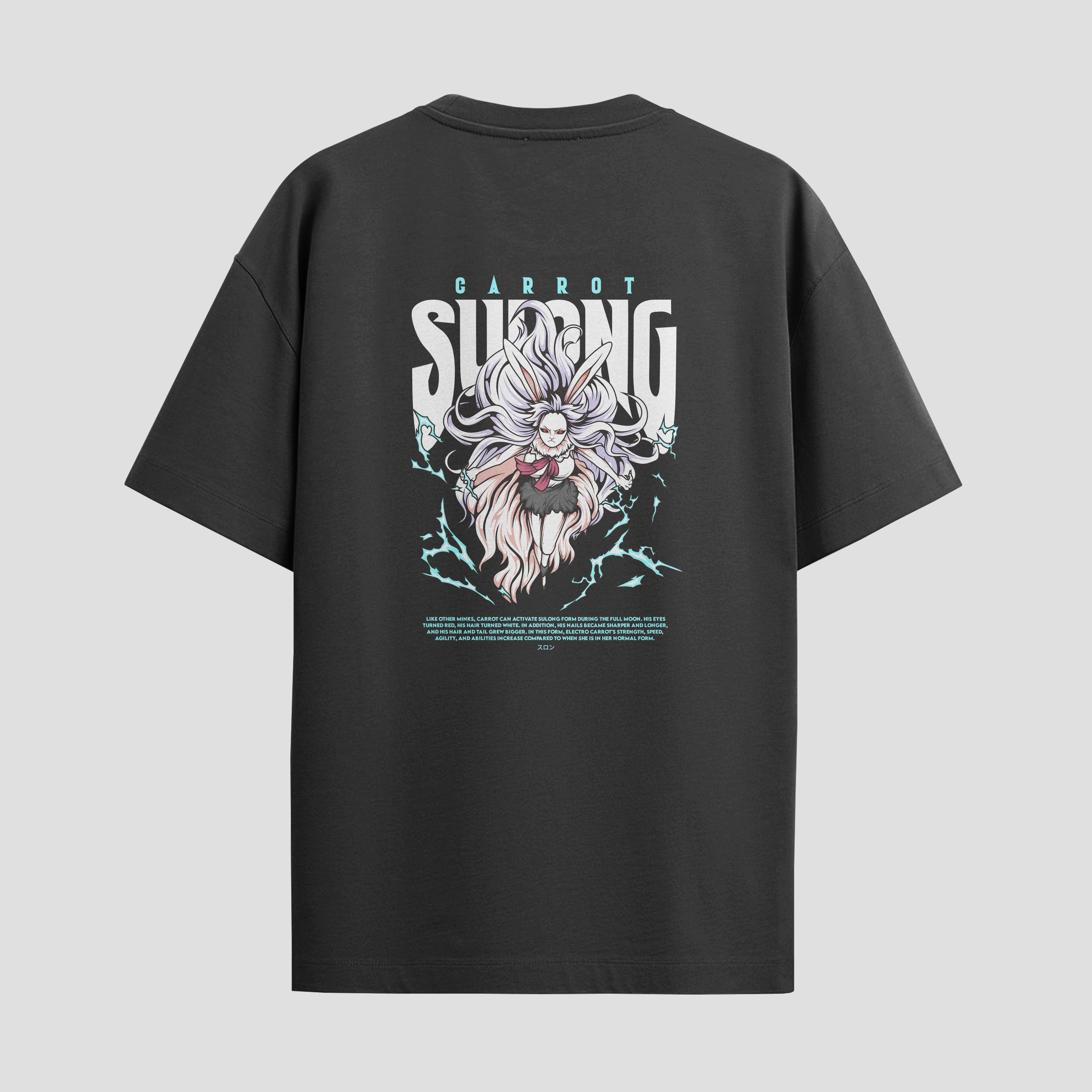 Playera urbana de anime y gaming ExtraLife MX, corte Standard Fit unisex ligero y transpirable en color Deep Black y Pure White, ropa de uso diario para gym y casual.
