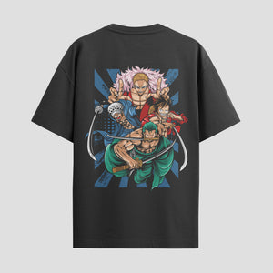 Playera urbana de anime y gaming ExtraLife MX, corte Standard Fit unisex ligero y transpirable en color Deep Black y Pure White, ropa de uso diario para gym y casual.