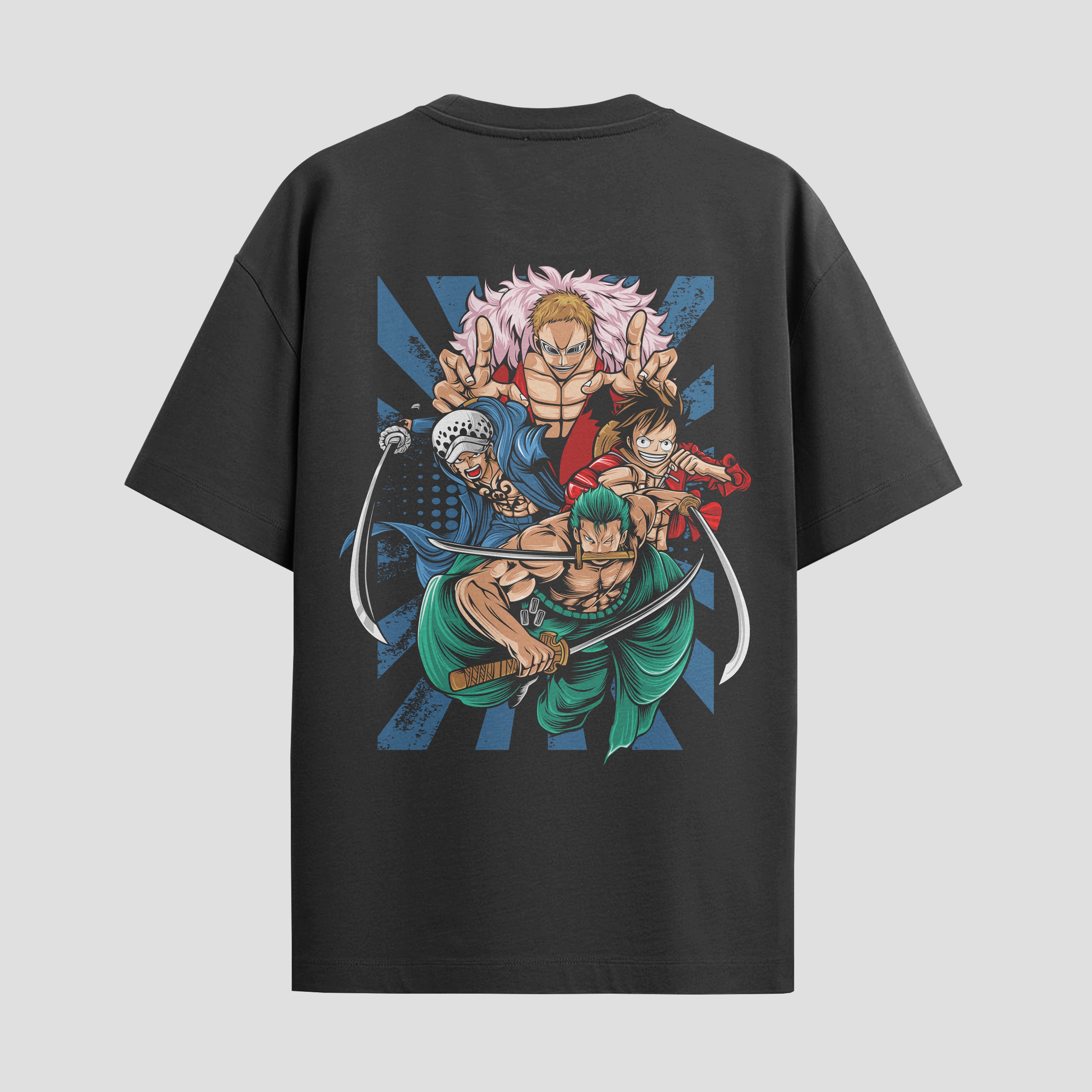 Playera urbana de anime y gaming ExtraLife MX, corte Standard Fit unisex ligero y transpirable en color Deep Black y Pure White, ropa de uso diario para gym y casual.
