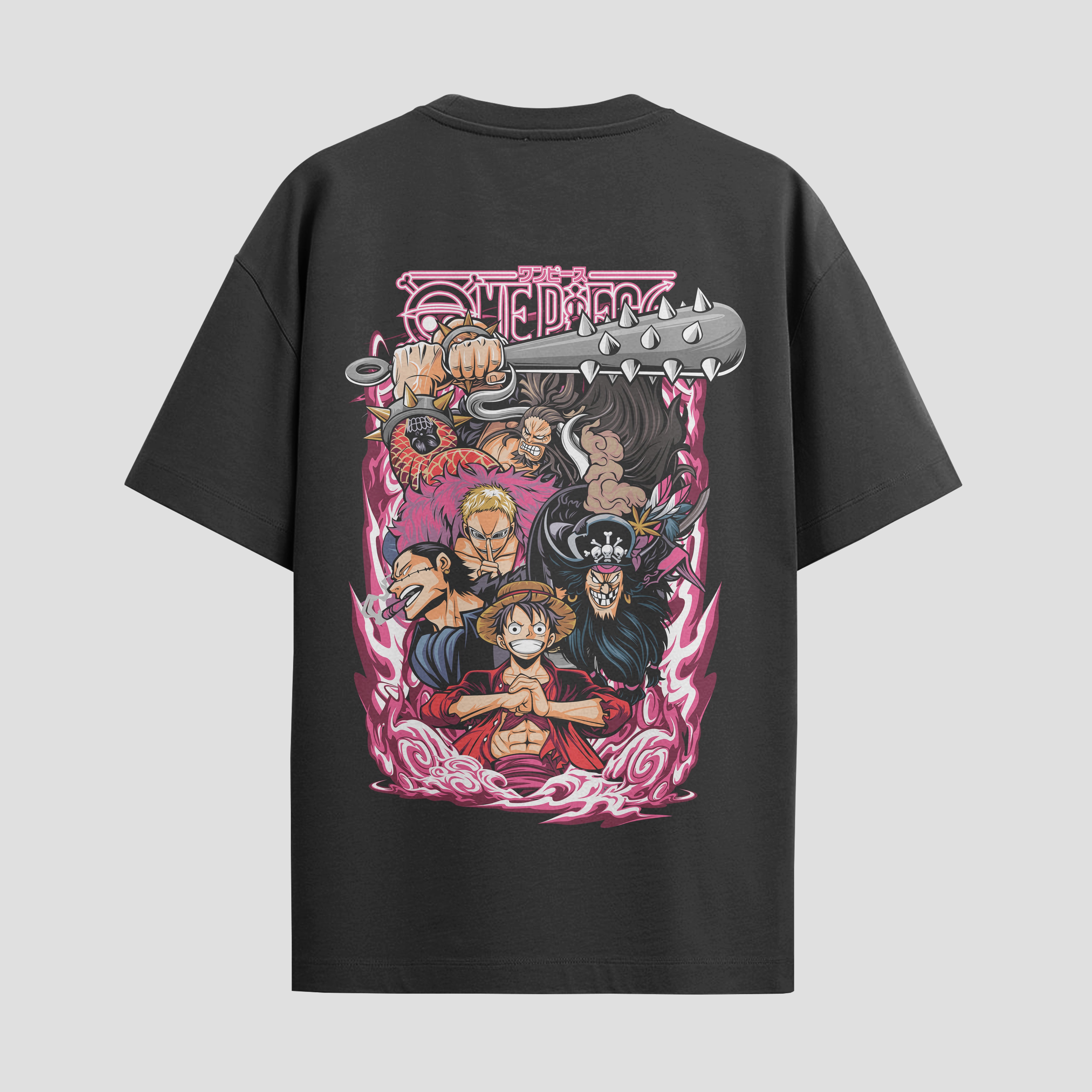 Playera urbana de anime y gaming ExtraLife MX, corte Standard Fit unisex ligero y transpirable en color Deep Black y Pure White, ropa de uso diario para gym y casual.