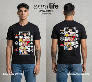 Mar de los Piratas | Los del Mar #03063 - Playera Standard Fit | Deep Black - Foto en modelo