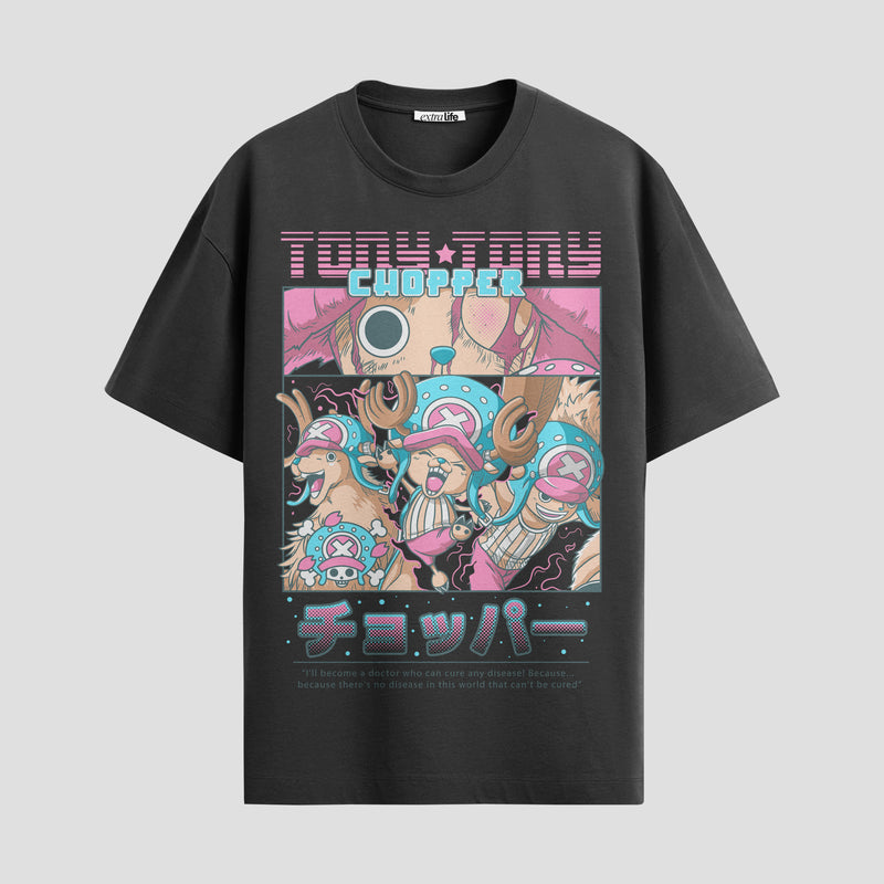 Playera urbana de anime y gaming ExtraLife MX, corte Standard Fit unisex ligero y transpirable en color Deep Black y Pure White, ropa de uso diario para gym y casual.