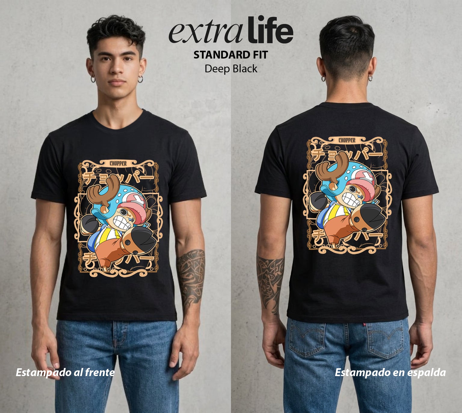 Mar de los Piratas | Nariz Azul del Mar #03069 - Playera Standard Fit | Deep Black - Foto en modelo