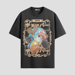 Playera urbana de anime y gaming ExtraLife MX, corte Standard Fit unisex ligero y transpirable en color Deep Black y Pure White, ropa de uso diario para gym y casual.