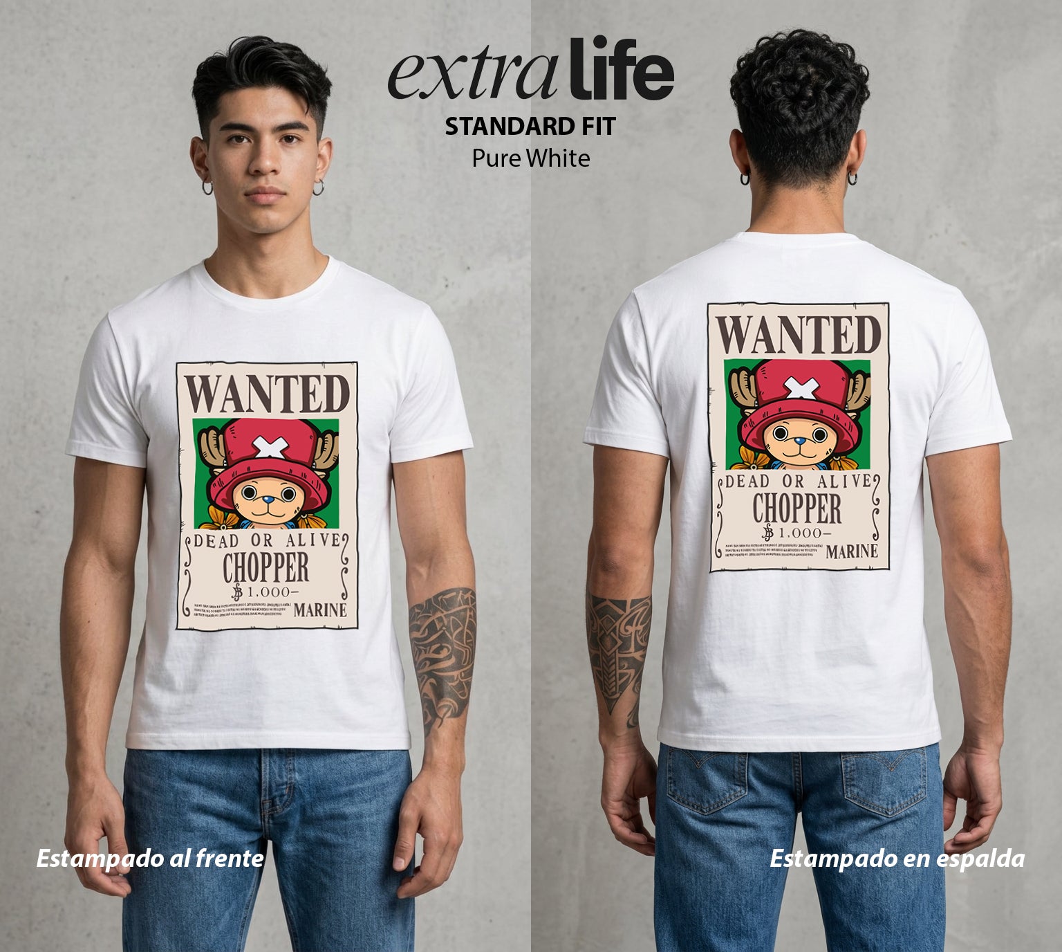 Mar de los Piratas | El Medico Reno Se Busca #03076 - Playera Standard Fit | Pure White - Foto en modelo