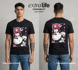 Mar de los Piratas | El Medico Reno #03077 - Playera Standard Fit | Deep Black - Foto en modelo