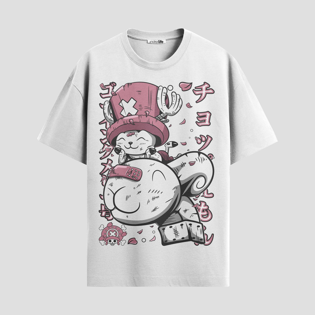 Playera urbana de anime y gaming ExtraLife MX, corte Classic Premium unisex ligero y transpirable en color Deep Black y Pure White, ropa de uso diario para gym y casual.