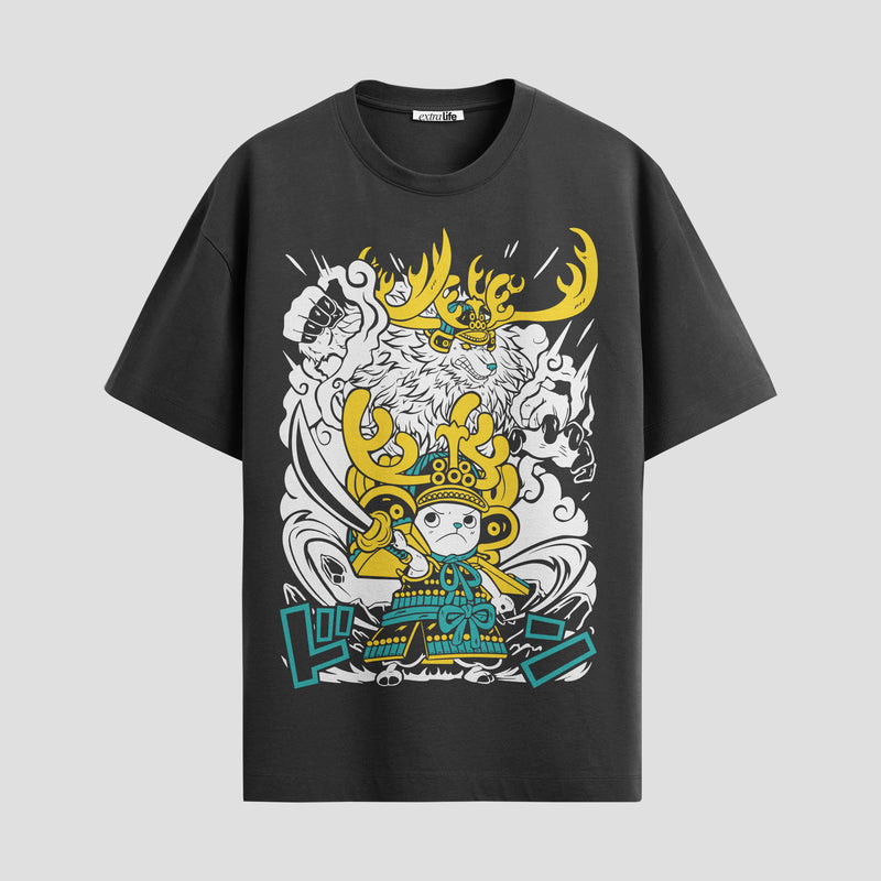 Playera urbana de anime y gaming ExtraLife MX, corte Standard Fit unisex ligero y transpirable en color Deep Black y Pure White, ropa de uso diario para gym y casual.