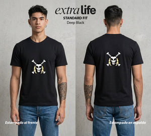 Mar de los Piratas | El Cocodrilo del Desierto #03081 - Playera Standard Fit | Deep Black - Foto en modelo