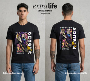 Mar de los Piratas | Garfio y Engano #03084 - Playera Standard Fit | Deep Black - Foto en modelo