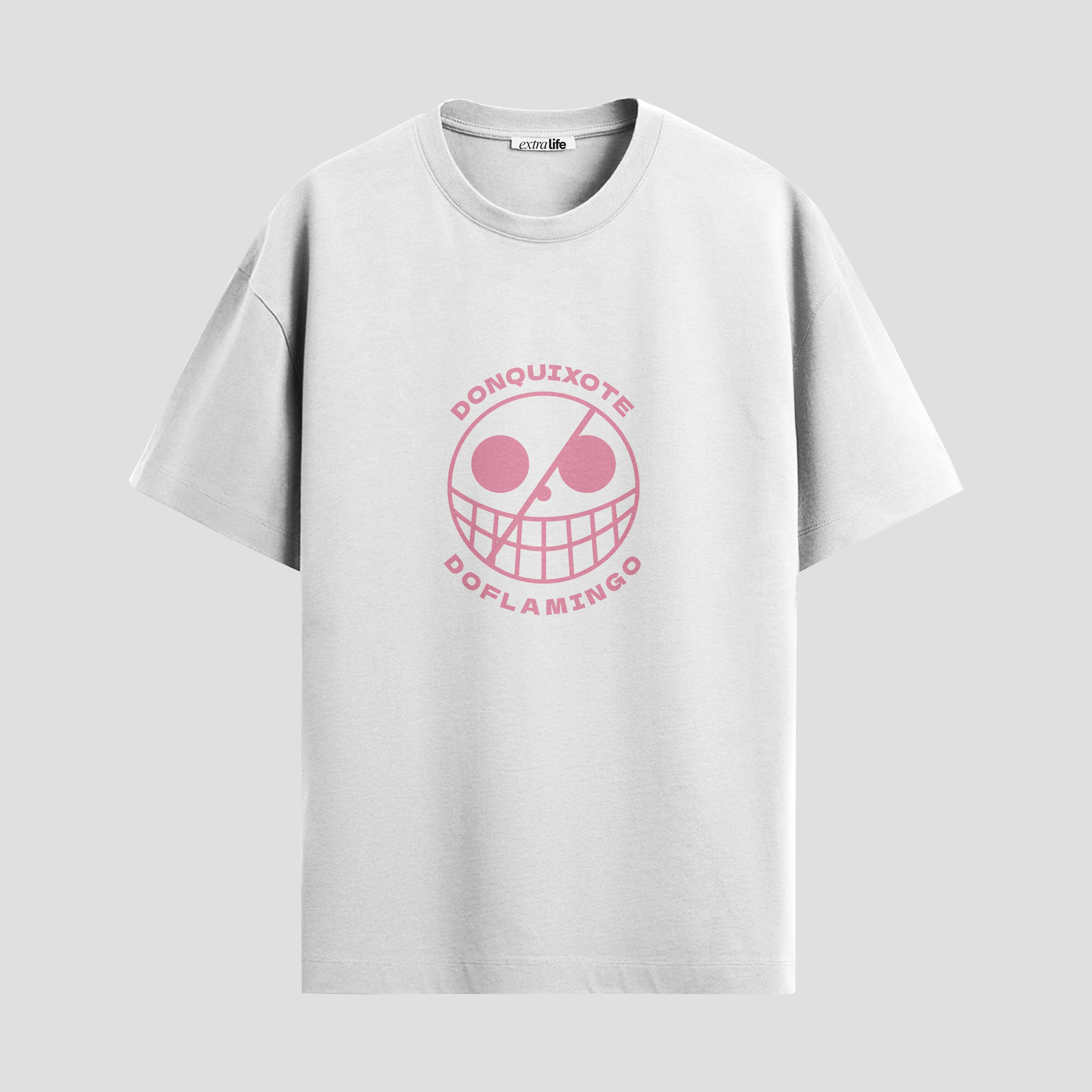 Playera urbana de anime y gaming ExtraLife MX, corte Standard Fit unisex ligero y transpirable en color Deep Black y Pure White, ropa de uso diario para gym y casual.