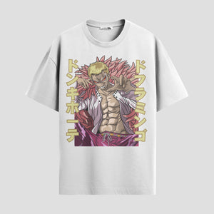 Playera urbana de anime y gaming ExtraLife MX, corte Standard Fit unisex ligero y transpirable en color Deep Black y Pure White, ropa de uso diario para gym y casual.