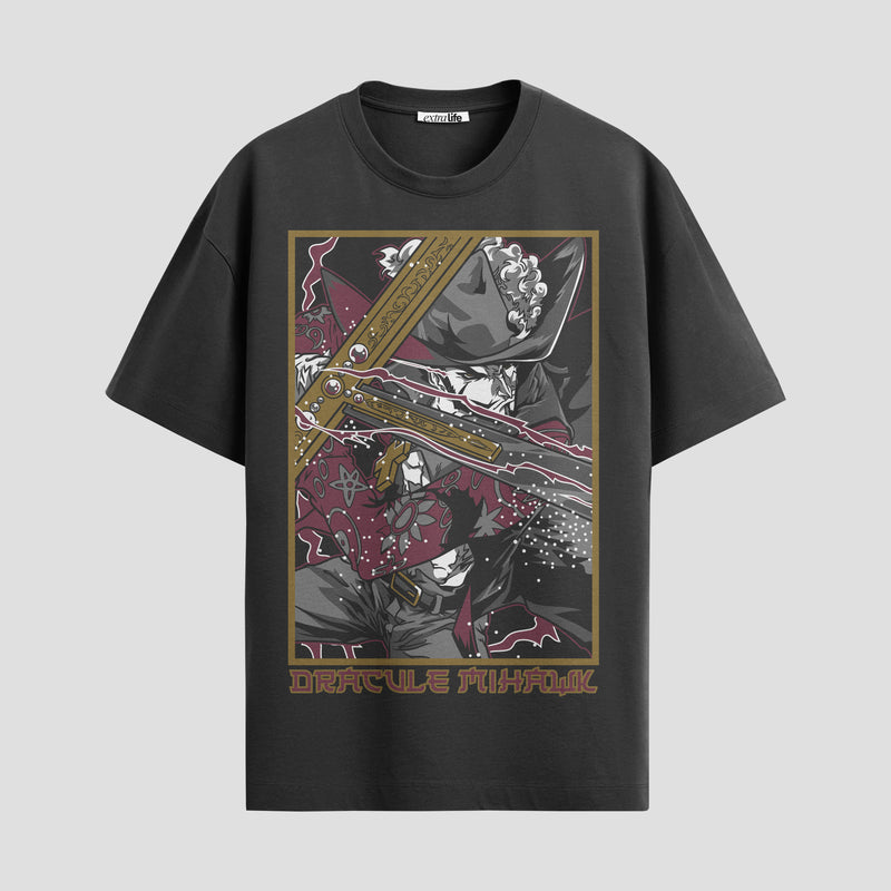 Playera urbana de anime y gaming ExtraLife MX, corte Standard Fit unisex ligero y transpirable en color Deep Black y Pure White, ropa de uso diario para gym y casual.