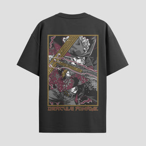 Playera urbana de anime y gaming ExtraLife MX, corte Standard Fit unisex ligero y transpirable en color Deep Black y Pure White, ropa de uso diario para gym y casual.