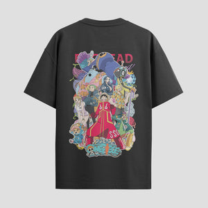 Playera urbana de anime y gaming ExtraLife MX, corte Standard Fit unisex ligero y transpirable en color Deep Black y Pure White, ropa de uso diario para gym y casual.