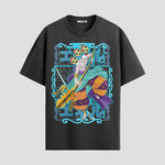 Playera urbana de anime y gaming ExtraLife MX, corte Standard Fit unisex ligero y transpirable en color Deep Black y Pure White, ropa de uso diario para gym y casual.