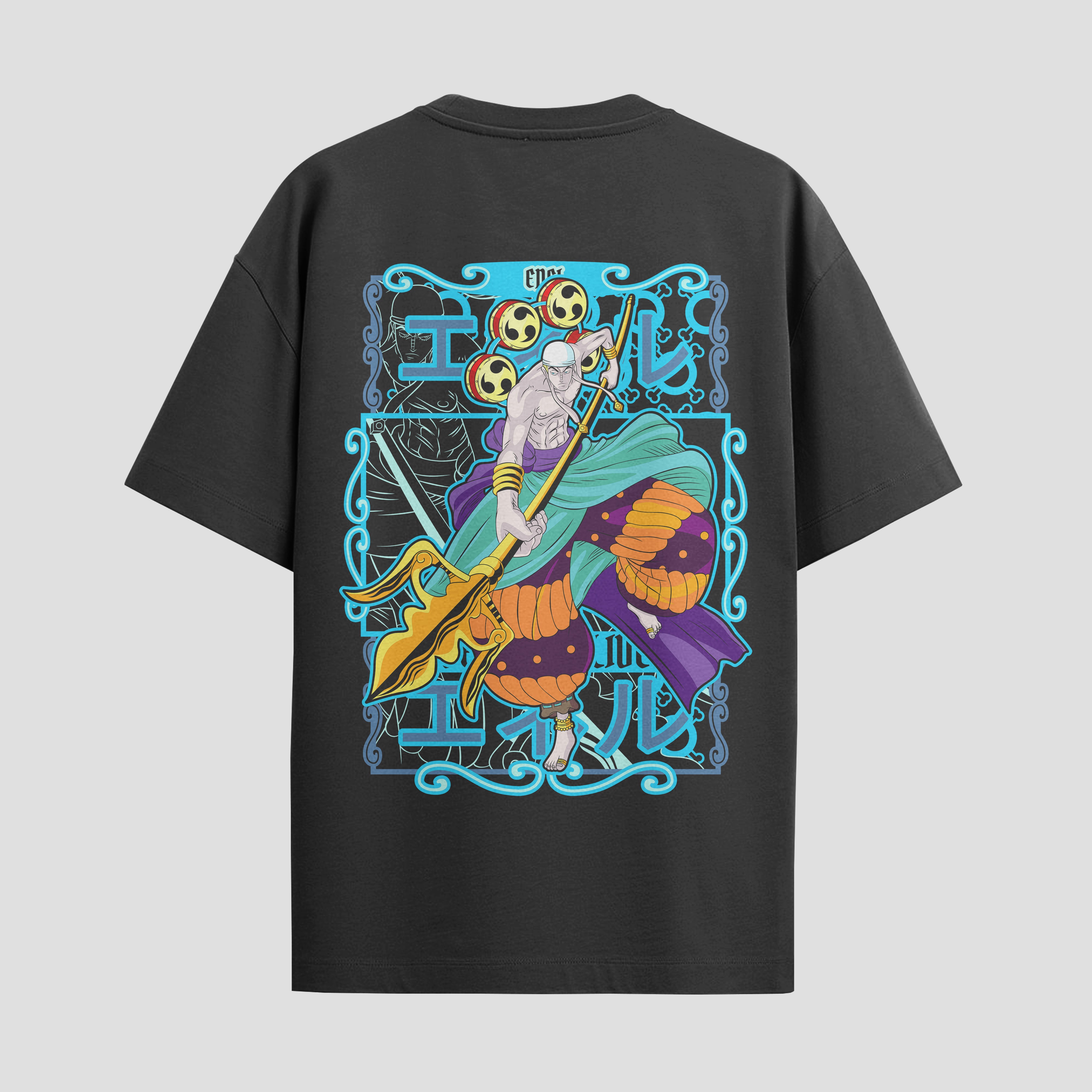 Playera urbana de anime y gaming ExtraLife MX, corte Standard Fit unisex ligero y transpirable en color Deep Black y Pure White, ropa de uso diario para gym y casual.