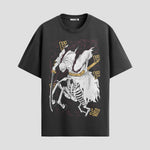 Playera urbana de anime y gaming ExtraLife MX, corte Standard Fit unisex ligero y transpirable en color Deep Black y Pure White, ropa de uso diario para gym y casual.