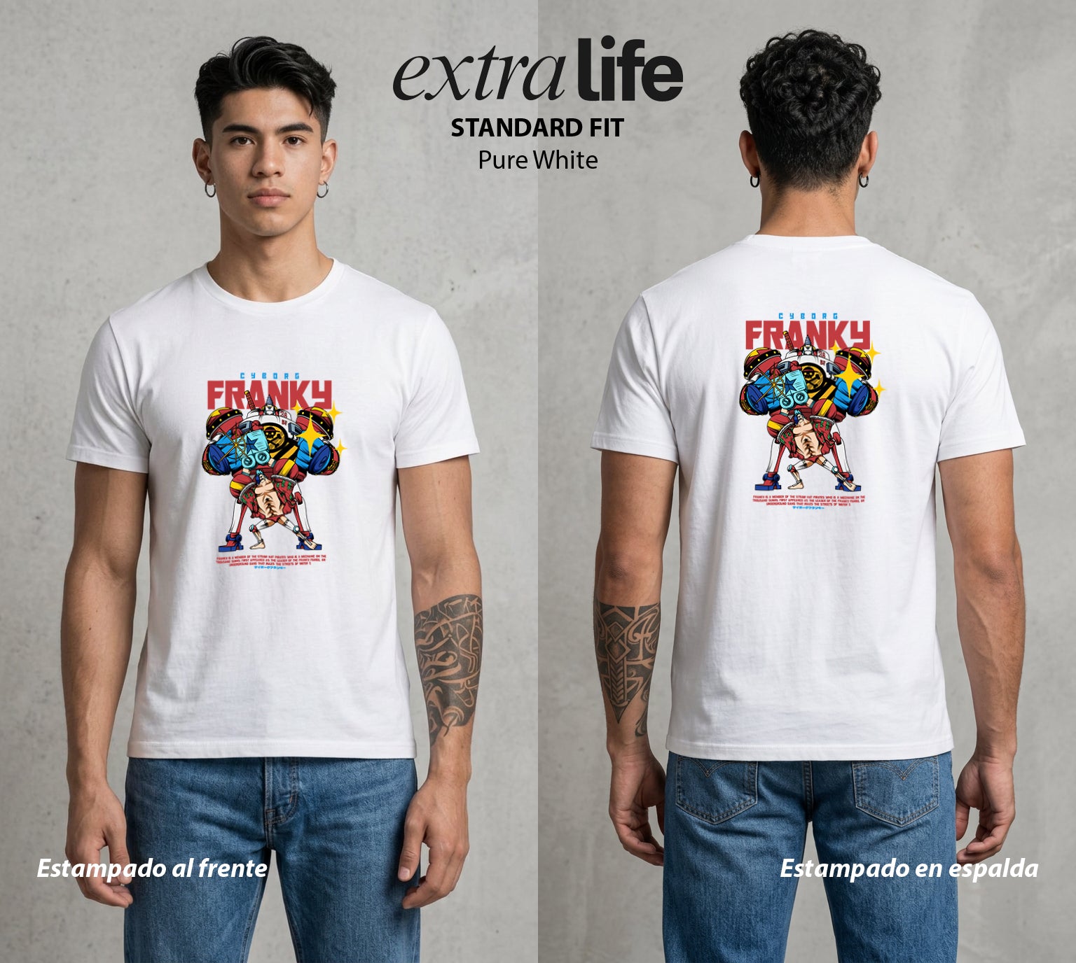 Mar de los Piratas | El Constructor del Barco #03108 - Playera Standard Fit | Pure White - Foto en modelo