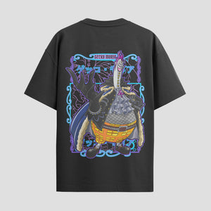 Playera urbana de anime y gaming ExtraLife MX, corte Standard Fit unisex ligero y transpirable en color Deep Black y Pure White, ropa de uso diario para gym y casual.