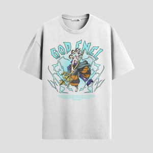 Playera urbana de anime y gaming ExtraLife MX, corte Standard Fit unisex ligero y transpirable en color Deep Black y Pure White, ropa de uso diario para gym y casual.