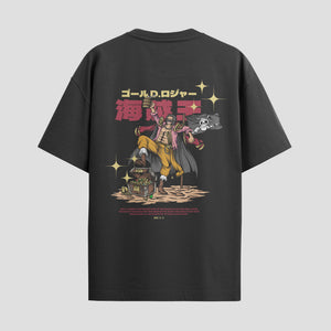 Playera urbana de anime y gaming ExtraLife MX, corte Standard Fit unisex ligero y transpirable en color Deep Black y Pure White, ropa de uso diario para gym y casual.