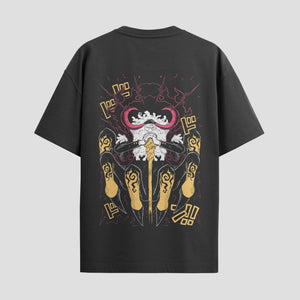 Playera urbana de anime y gaming ExtraLife MX, corte Standard Fit unisex ligero y transpirable en color Deep Black y Pure White, ropa de uso diario para gym y casual.