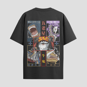 Playera urbana de anime y gaming ExtraLife MX, corte Standard Fit unisex ligero y transpirable en color Deep Black y Pure White, ropa de uso diario para gym y casual.