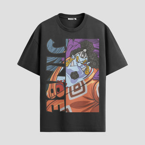 Playera urbana de anime y gaming ExtraLife MX, corte Standard Fit unisex ligero y transpirable en color Deep Black y Pure White, ropa de uso diario para gym y casual.
