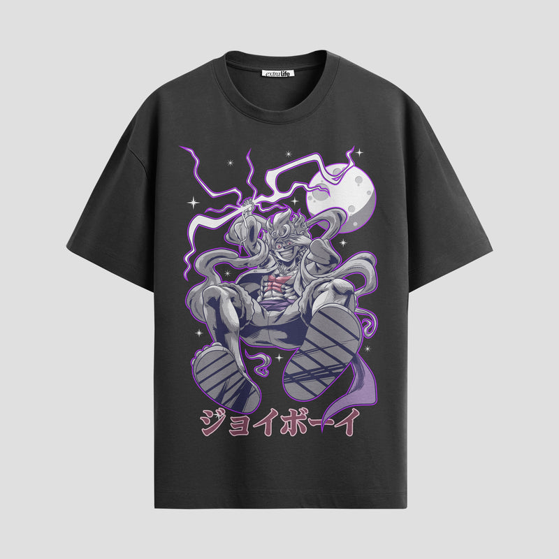 Playera urbana de anime y gaming ExtraLife MX, corte Standard Fit unisex ligero y transpirable en color Deep Black y Pure White, ropa de uso diario para gym y casual.