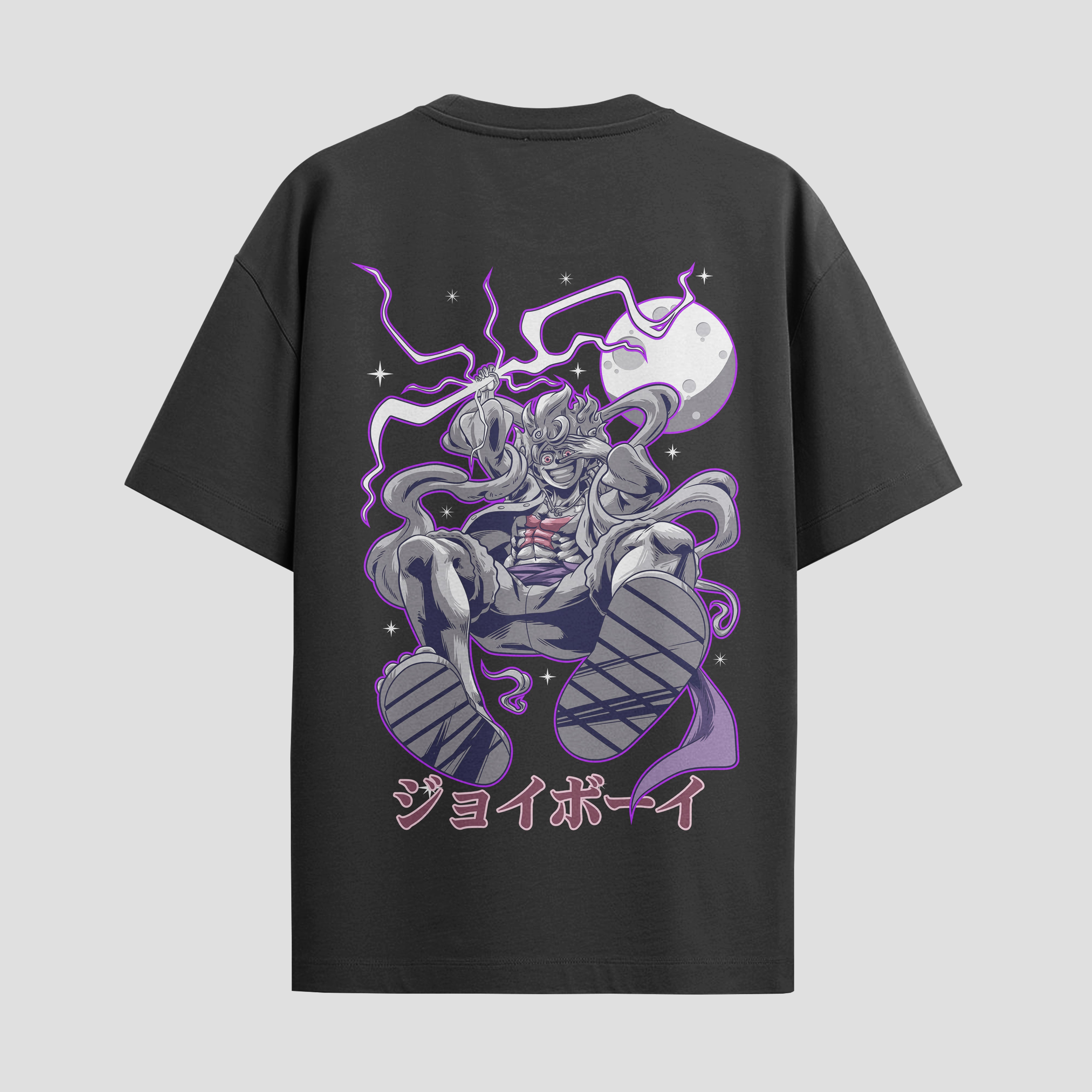 Playera urbana de anime y gaming ExtraLife MX, corte Standard Fit unisex ligero y transpirable en color Deep Black y Pure White, ropa de uso diario para gym y casual.
