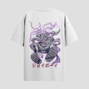 Playera urbana de anime y gaming ExtraLife MX, corte Standard Fit unisex ligero y transpirable en color Deep Black y Pure White, ropa de uso diario para gym y casual.
