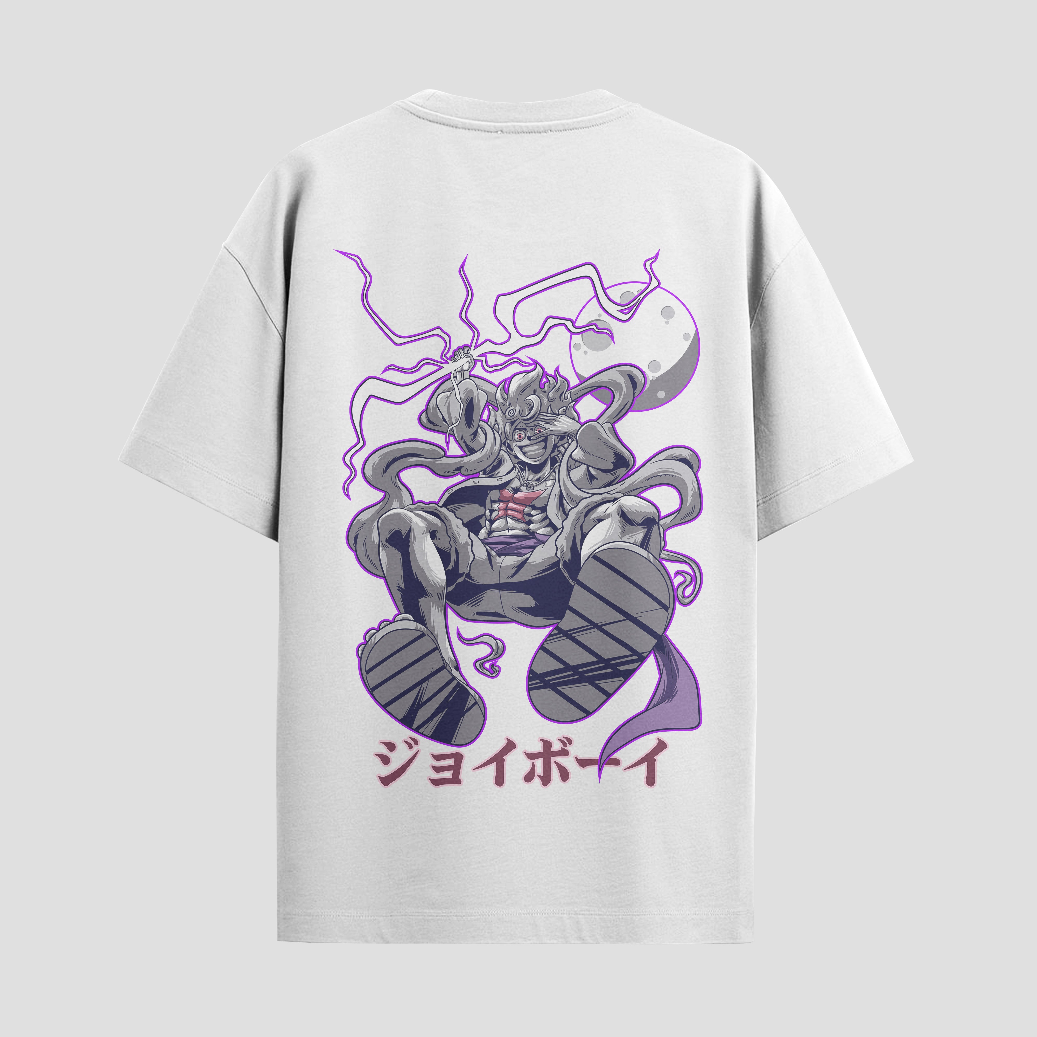 Playera urbana de anime y gaming ExtraLife MX, corte Standard Fit unisex ligero y transpirable en color Deep Black y Pure White, ropa de uso diario para gym y casual.