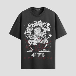 Playera urbana de anime y gaming ExtraLife MX, corte Standard Fit unisex ligero y transpirable en color Deep Black y Pure White, ropa de uso diario para gym y casual.