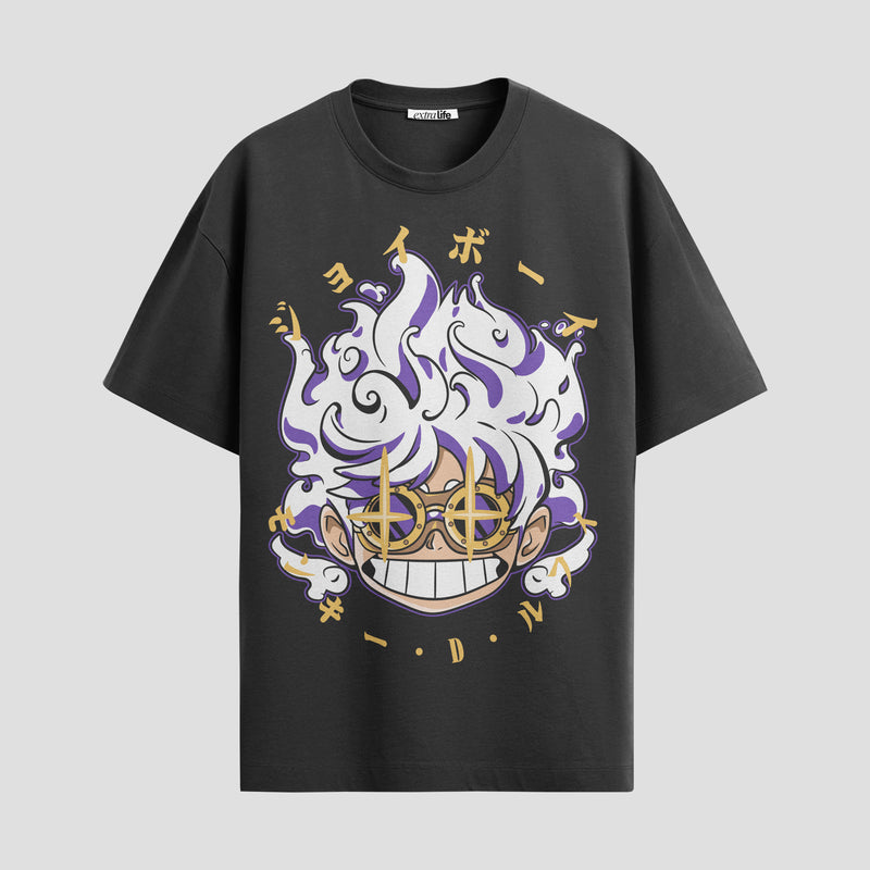 Playera urbana de anime y gaming ExtraLife MX, corte Standard Fit unisex ligero y transpirable en color Deep Black y Pure White, ropa de uso diario para gym y casual.