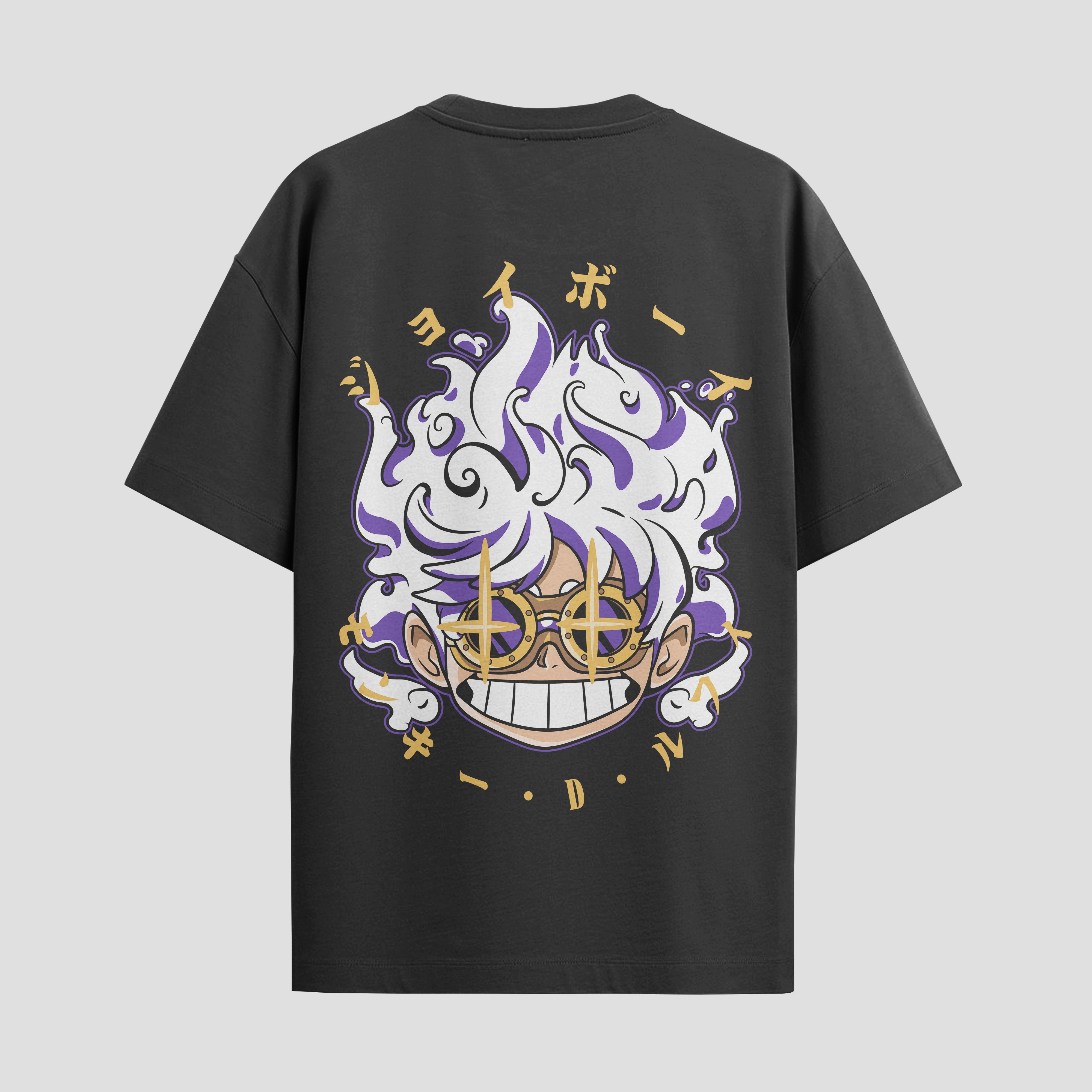 Playera urbana de anime y gaming ExtraLife MX, corte Standard Fit unisex ligero y transpirable en color Deep Black y Pure White, ropa de uso diario para gym y casual.