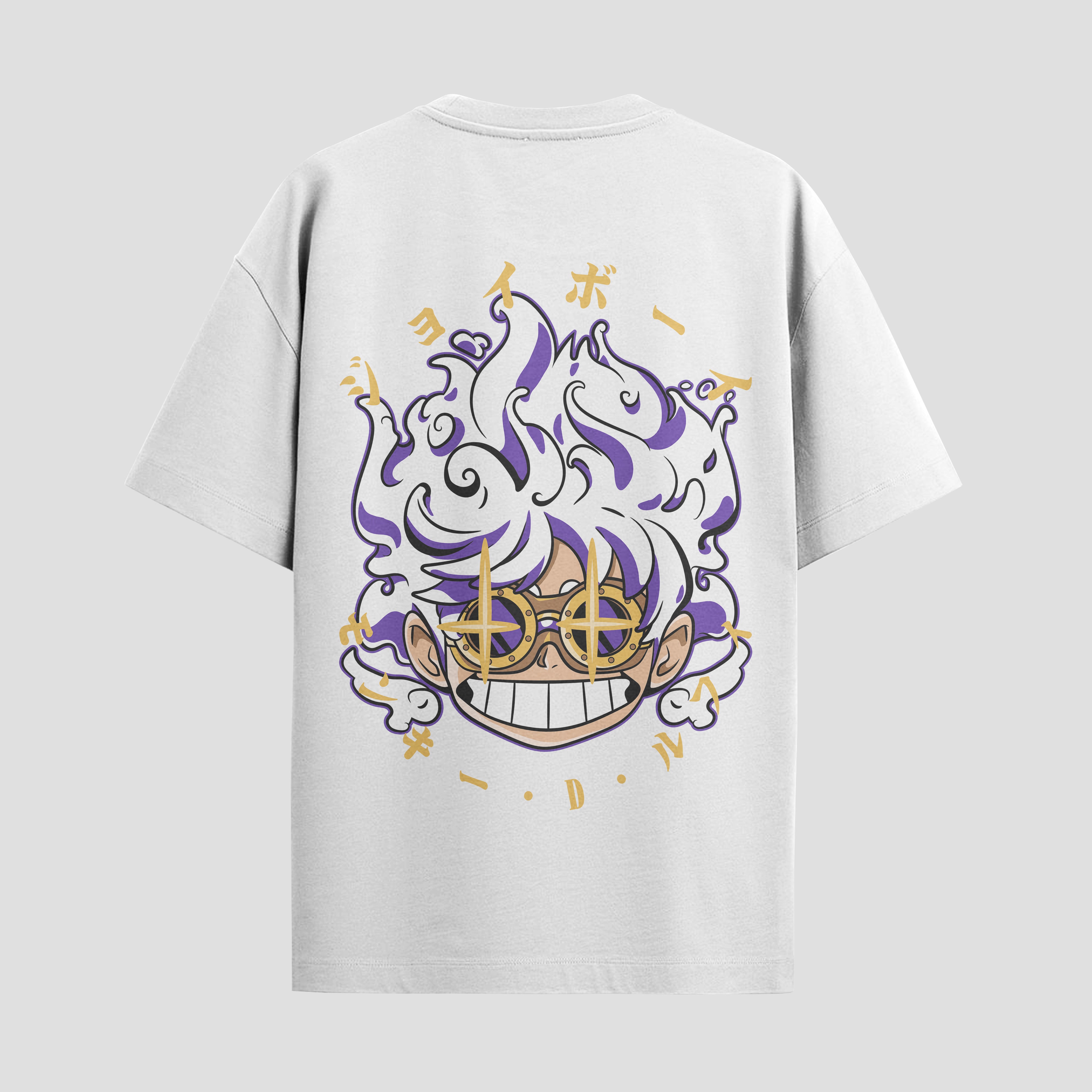 Playera urbana de anime y gaming ExtraLife MX, corte Standard Fit unisex ligero y transpirable en color Deep Black y Pure White, ropa de uso diario para gym y casual.